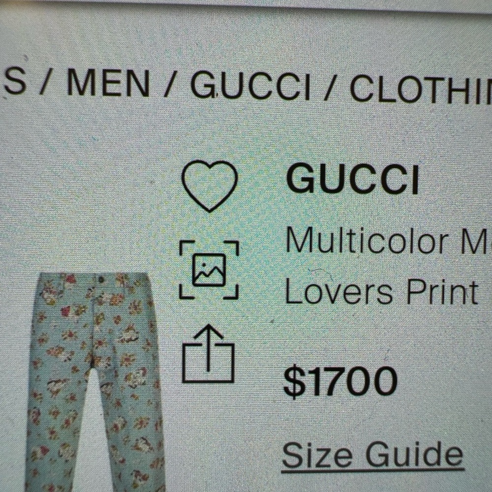 Gucci multicolor lover print pants